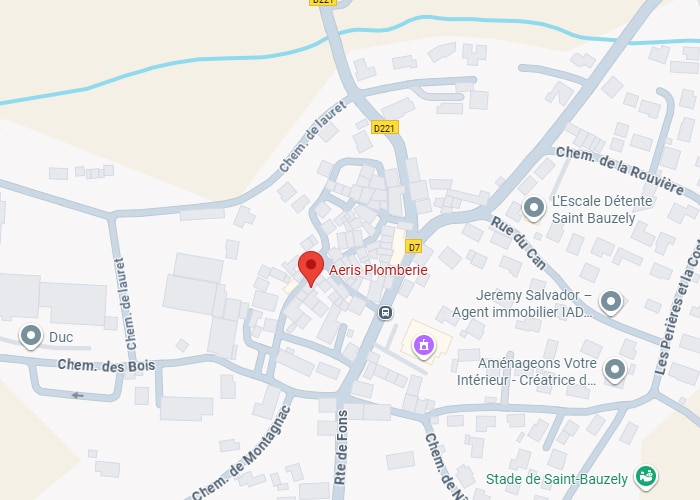 Aeris Plomberie: Localisation exacte sur carte à Saint Bauzely